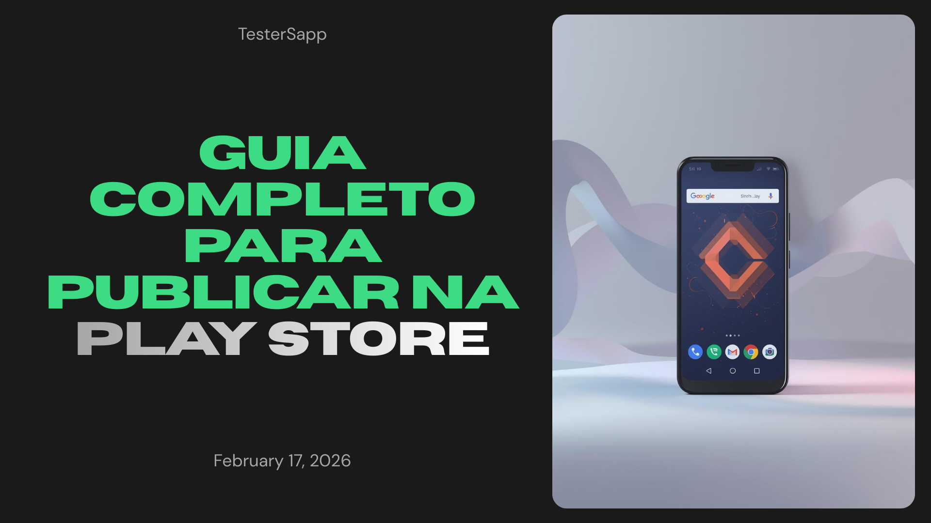 Guia completo para publicar seu primeiro app no Google Play em 2026