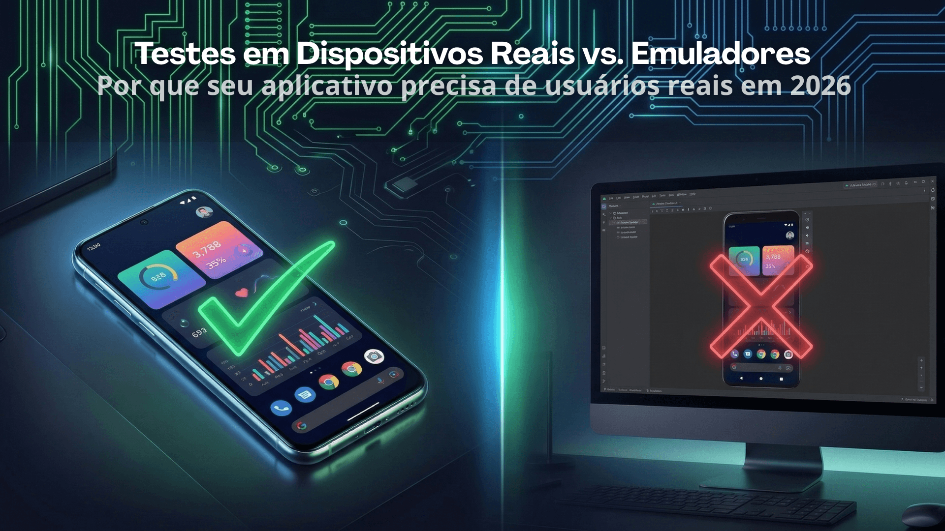 Testes em Dispositivos Reais vs Emuladores: Por Que Seu App Precisa de Usuários Reais em 2026