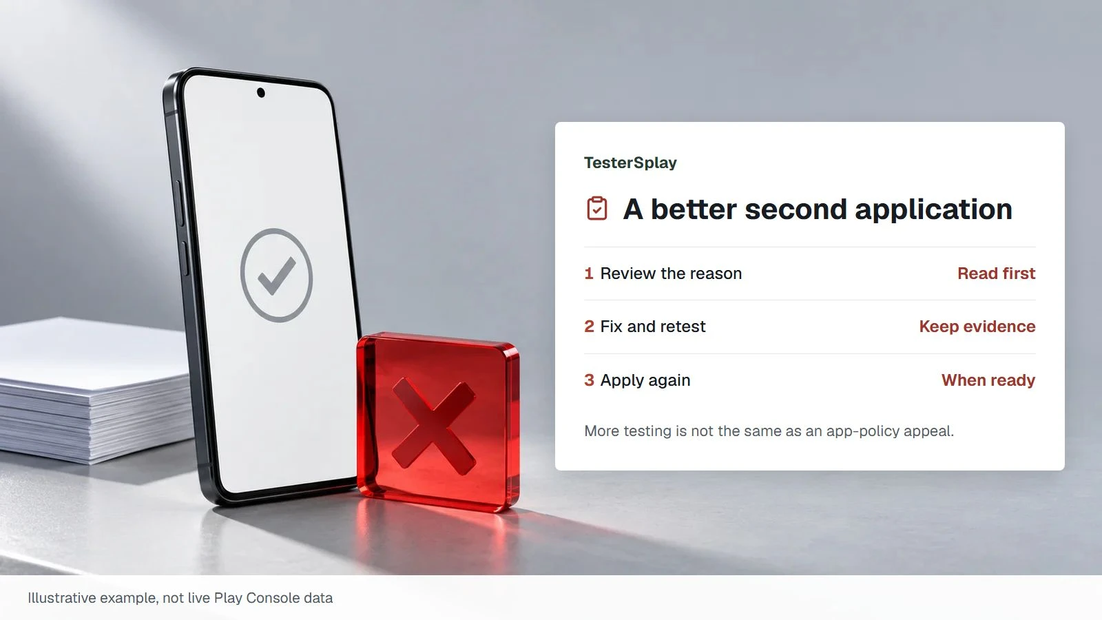 Google Play production access rejected: what to fix before applying again