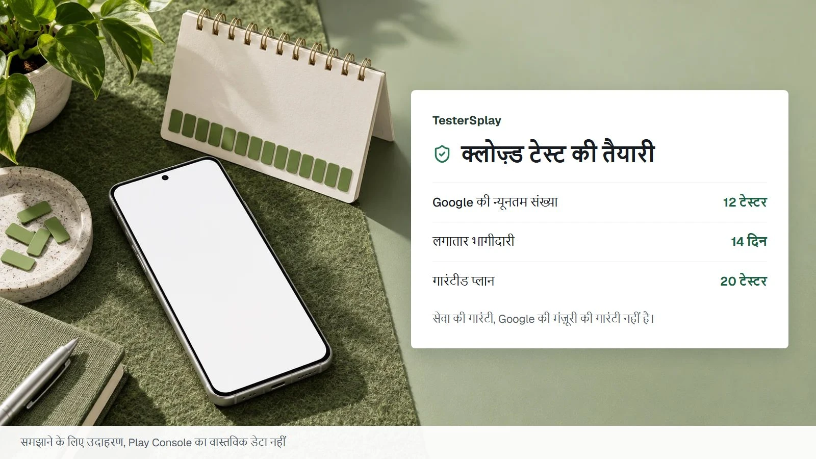 Google Play के लिए टेस्टर: 12 की शर्त और 20 टेस्टर वाला प्लान